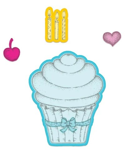 Heartfelt Creations Cut & Emboss Dies- Sugarspun Cupcake