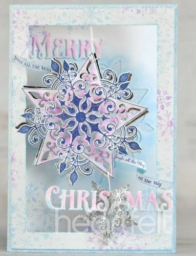 Heartfelt Creations Cling Rubber Stamp Set - Large Holiday Star