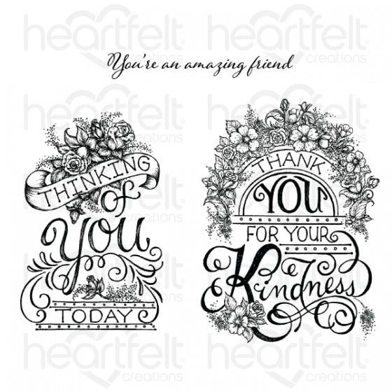 Heartfelt Creations- Elegant Gateway Sentiments Cling Stamps