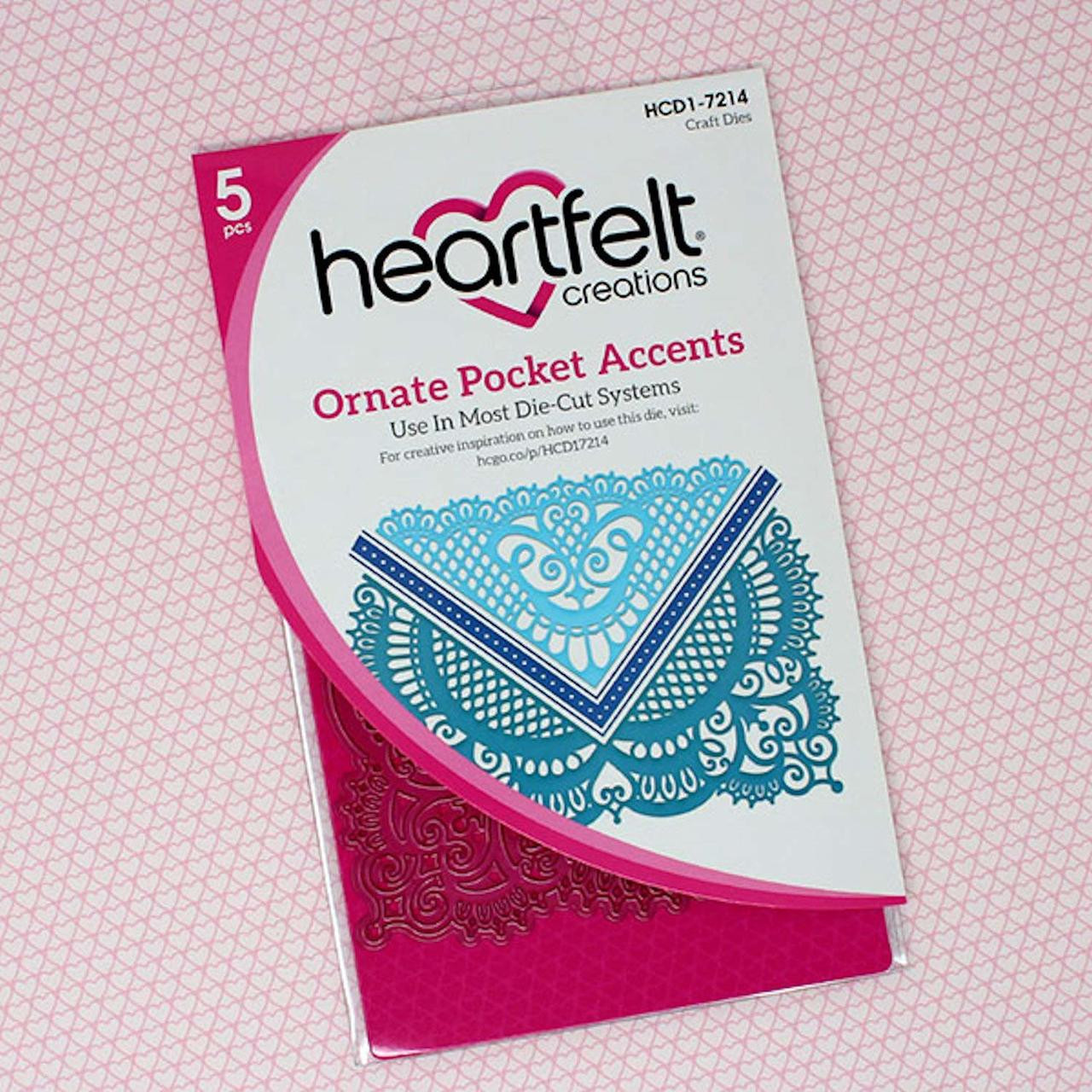 Heartfelt Creations Cut & Emboss Dies-ornate Pocket Accents