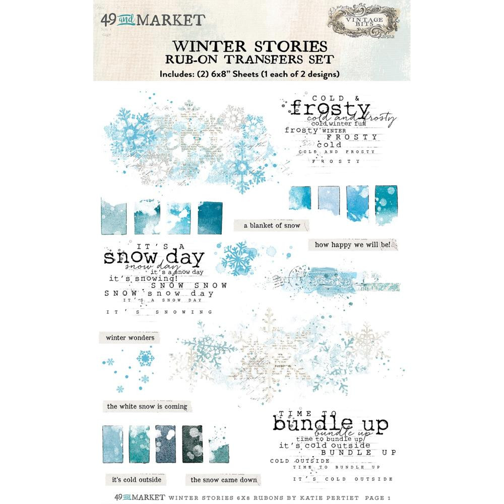 49 and Market Winter Stories Rub-on Transfer Set