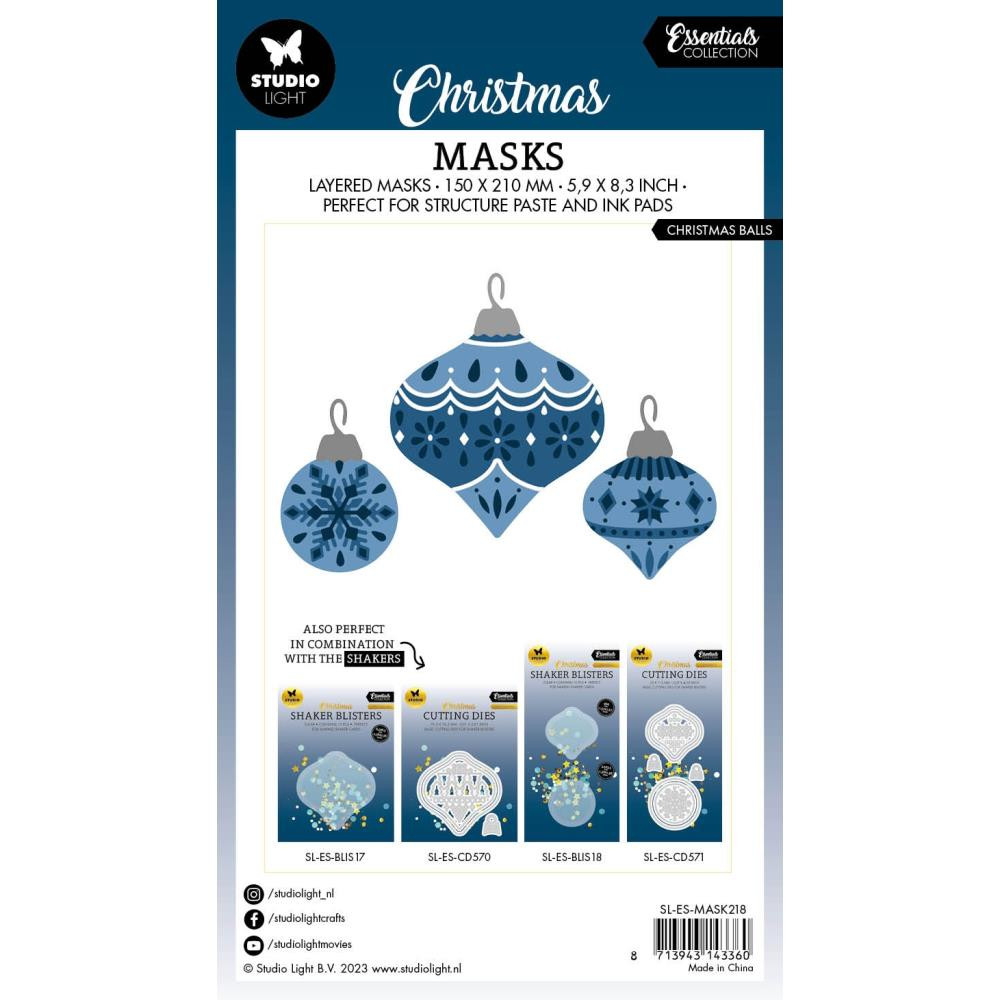 Studio Light Essentials Collection- Christmas Masks- Christmas Balls