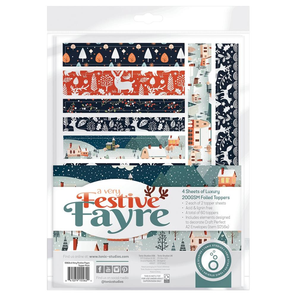 Tonic Studios- A Very Festive Fayre- Luxury Foiled Topper Set
