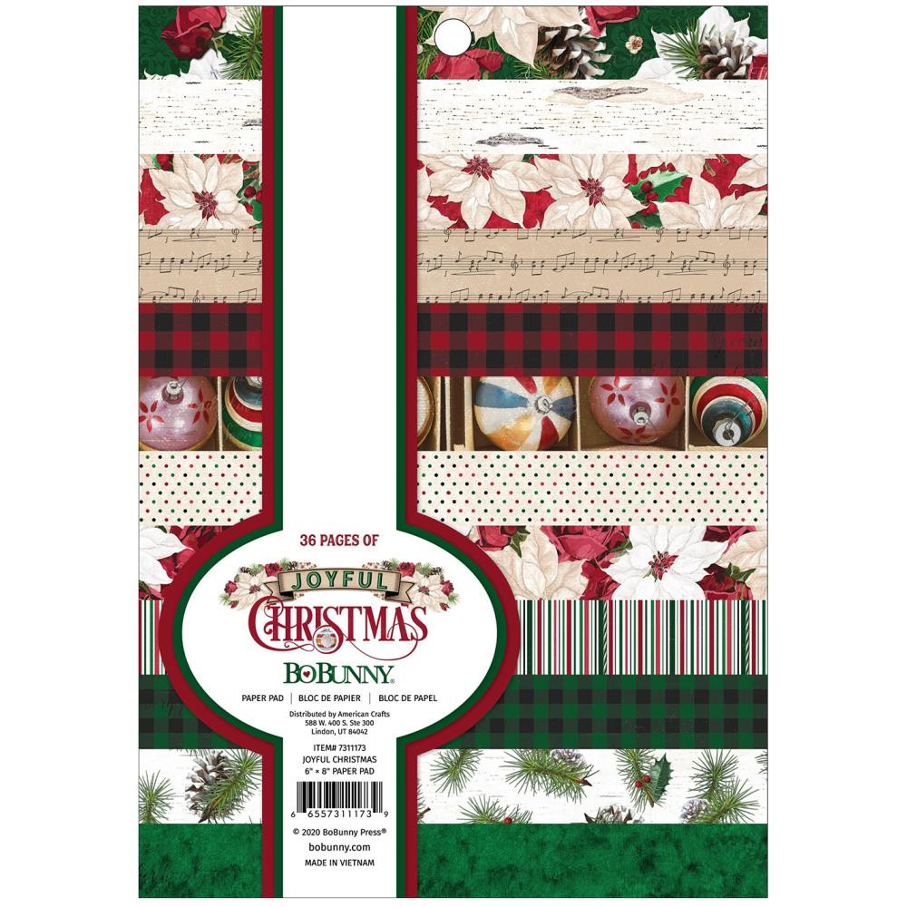 American Crafts- BoBunny- Joyful Christmas 6x8 Paper Pad