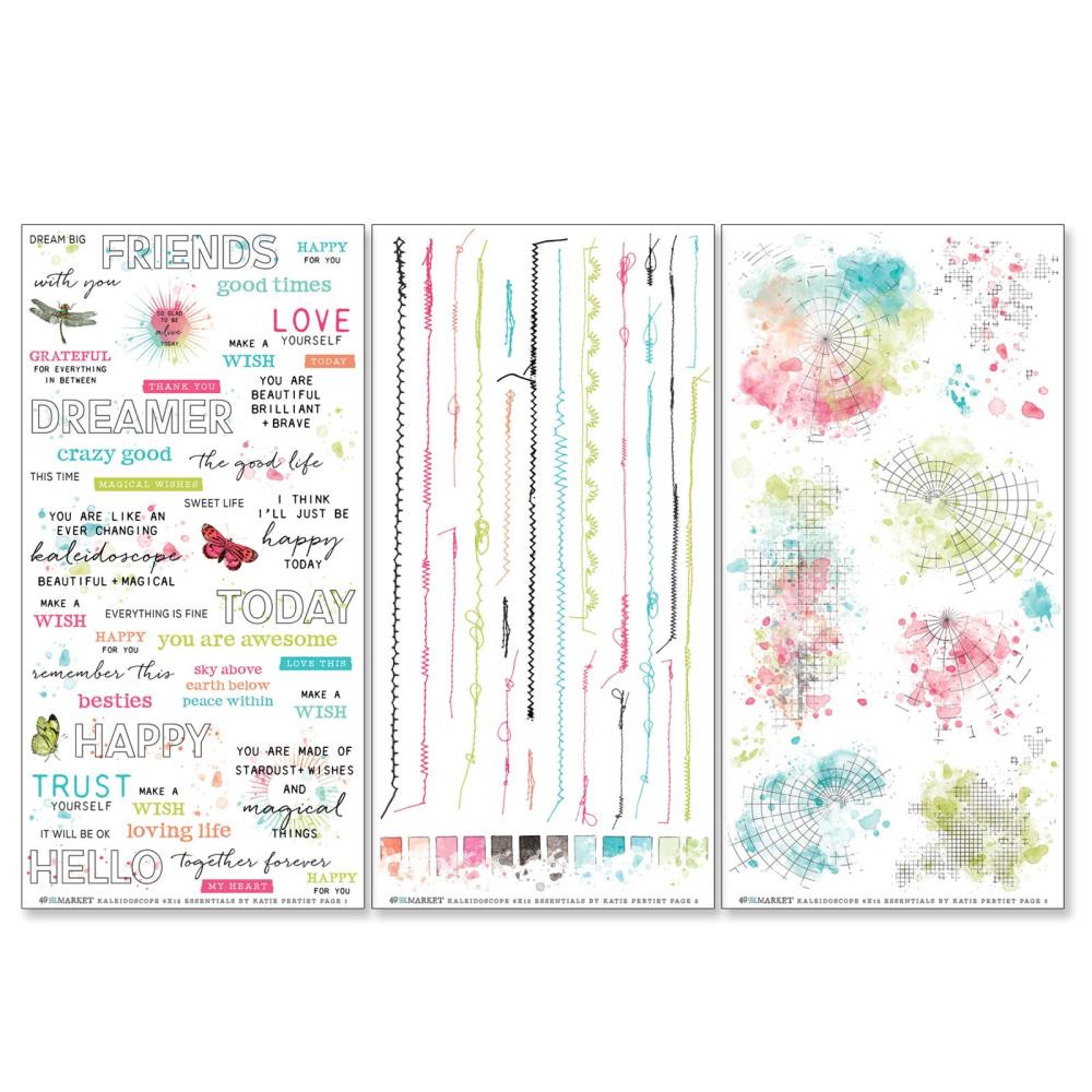 49 and Market by Katie Pertiet- Kaleidoscope Essentials Rub-on Transfer