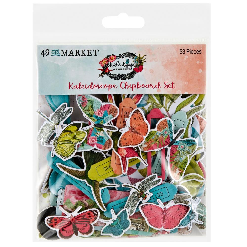 49 and Market by Katie Pertiet- Kaleidoscope Chipboard Set