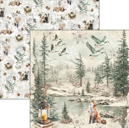 Ciao Bella 8"x 8" Paper Pad- 12 Double-sided papers- Forest Tales