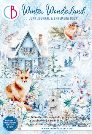 Ciao Bella- Junk Journal Ephemera Book A4- Winter Wonderland