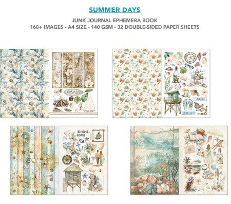 Ciao Bella- Junk Journal Ephemera Book A4- Summer Days