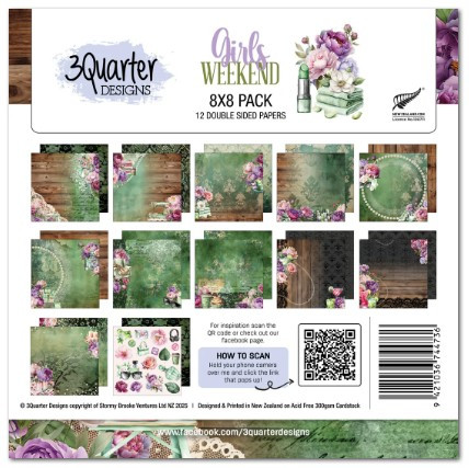 3Quarter Designs- Girls Weekend- 8x8 Paper Pack