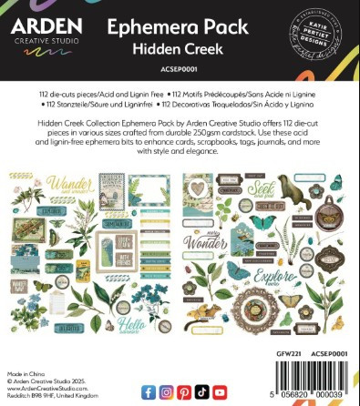 Arden Creative Studio- Ephemera Pack- Hidden Creek