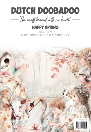 Dutch Doobadoo- Collage Paperset- Happy Spring
