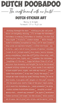 Dutch Doobadoo- A5 Dutch Sticker- Merry & Bright