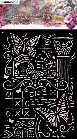 Studio Light Jenine's Mindful Art Mask Stencil- Time to Relax- Butterflies