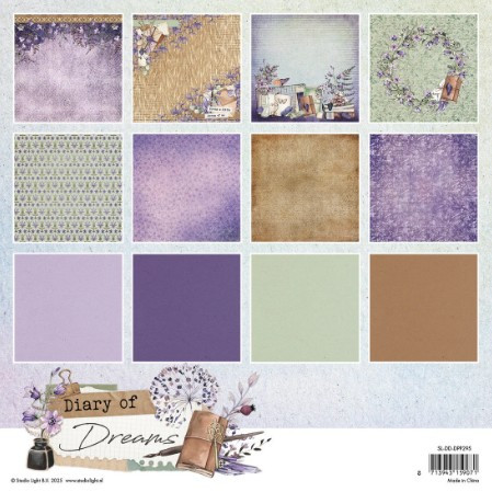 Studio Light- Diary of Dreams- 8x8 Paper Pad- Design Paper Pad