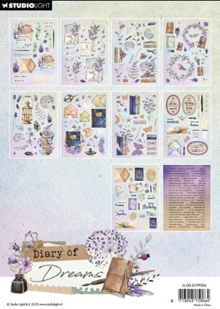 Studio Light- Diary of Dreams- Die-cut Paper Elements