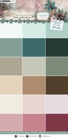 Studio Light- Jenine's Mindful Art Collection- Christmas Blush- Unicolor 5.9" x 11.8" Double-sided Paper Pad