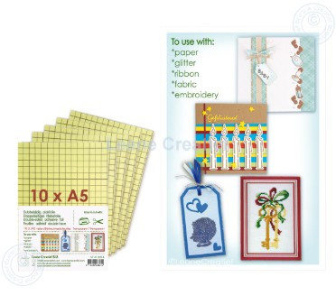 Leane Creatief Double Sided Transparent Adhesive Foil 21X15cm - 10 A5 Sheets