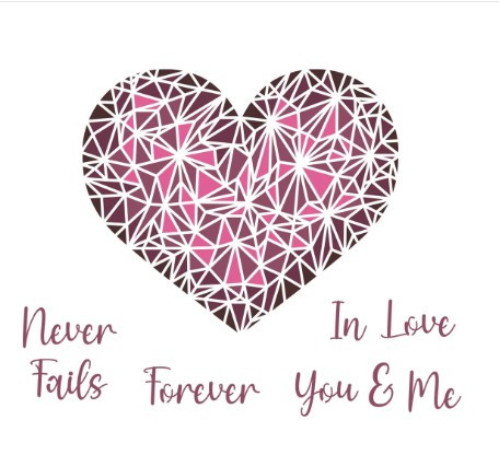 Couture Creations- Geometric Heart Stencil Set 4pc