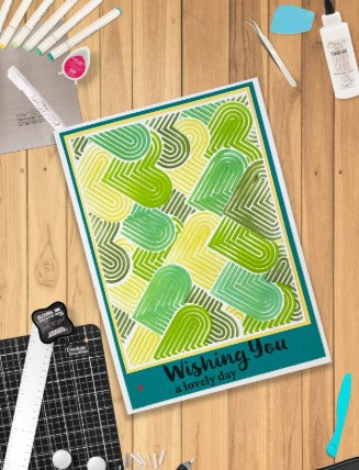 Couture Creations Interlocking Hearts Stencil Set (4pc)