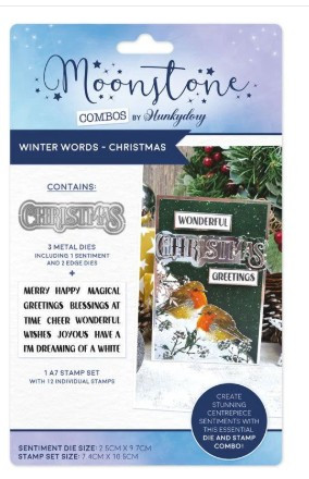 Hunkydory Crafts Moonstone Combos Winter Words Christmas