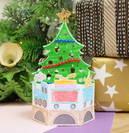 Hunkydory Crafts Moonstone Dies - Festive Train Wrap