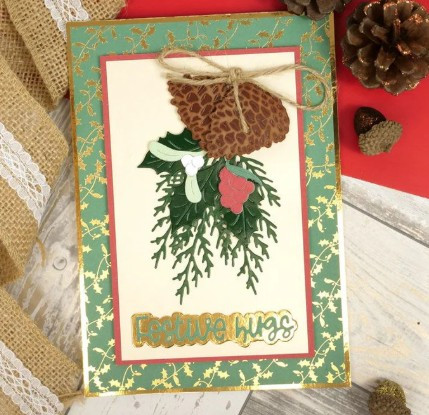 Hunkydory Moonstone Dies - Christmas Rose & Foliage