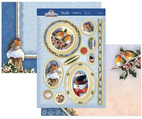 Hunkydory Crafts Winter Robins Luxury Topper Collection WINROB101