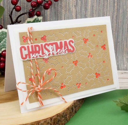 Hunkydory Moonstone Dies - Pierced Holly Background Panel