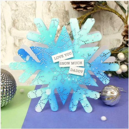 Hunkydory Moonstone Dies - Pierced Snowflake Background Panel