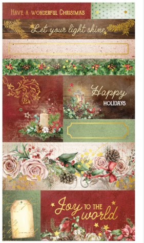 Studio Light- Sticker Sheets- 4 Sheets- Magical Christmas 105x210x2mm nr.13