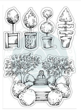 Craft Consortium Secret Garden Stamp Set Topiary