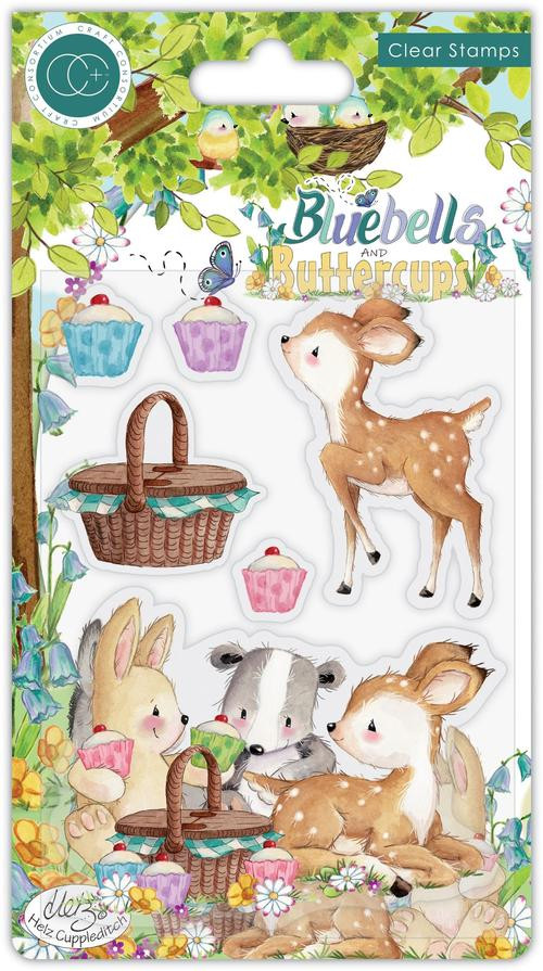 Craft Consortium Stamps- Bluebells and Buttercups- Picnic