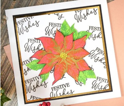 Hunkydory- For the Love of Stamps- Layering Poinsettia A5 Stamp Set