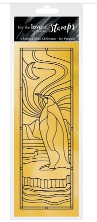 Hunkydory- For the Love of Stamps- A Stained Glass Christmas - Icy Penguin