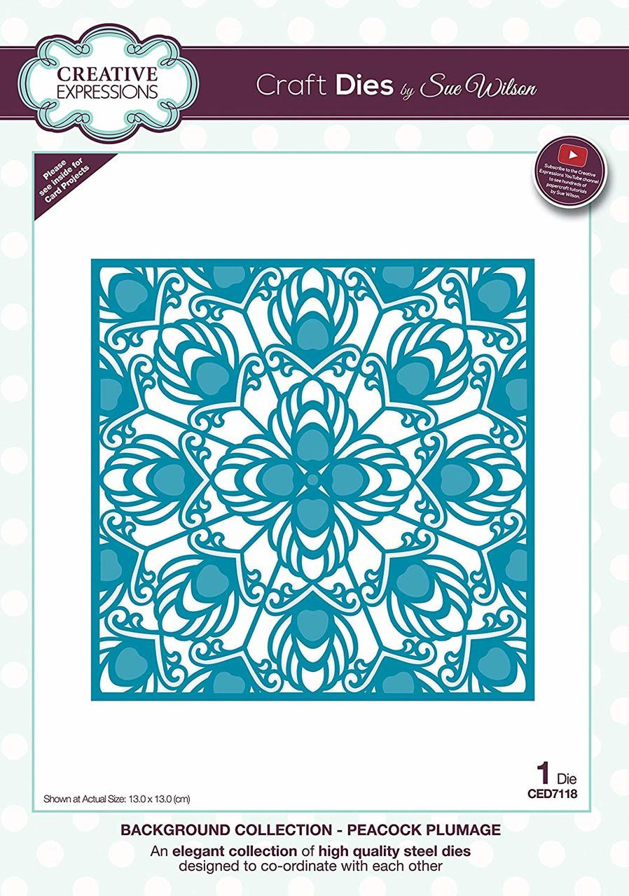 Creative Expressions- Sue Wilson Dies- Background Collection- Peacock Plumage, CED7118