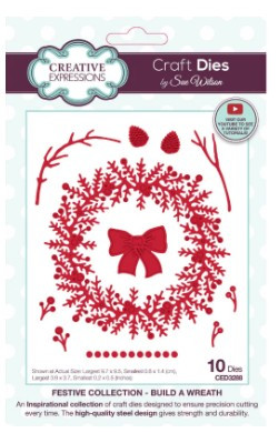 Creative Expressions- Sue Wilson- Festive Collection- Build a Wreath Craft Die