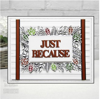 Creative Expressions- Sue Wilson- Block Sentiments- Just Because Craft Die