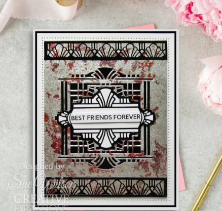 Creative Expressions- Sue Wilson- Art Deco Collection-Fan Border Craft Die