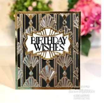 Creative Expressions- Sue Wilson- Art Deco Collection- Fan Background Craft Die