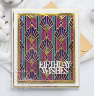 Creative Expressions- Sue Wilson- Art Deco Collection- Fan Background Craft Die