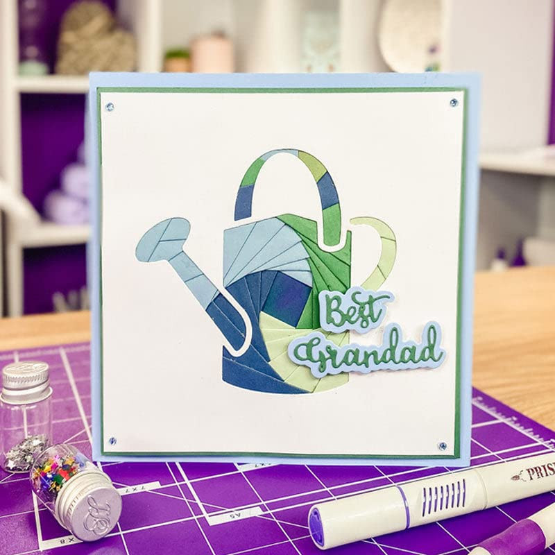 Hunkydory Crafts- Moonstone Dies - Iris Folding - Watering Can