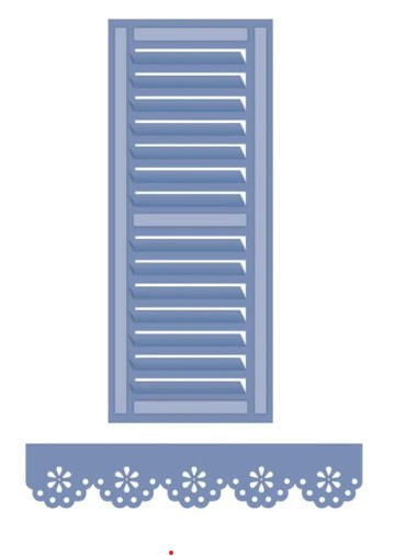 Creative Expressions- Sue Wilson- Kinetics Collection- Window Shutter Valance Die