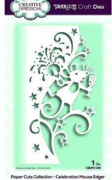 Creative Expressions- Paper Cuts Collection - Celebration Mouse Edger