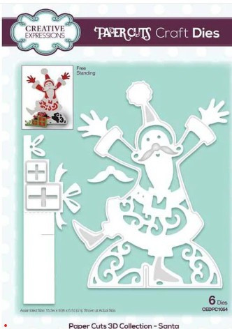 Creative Expressions- Paper Cuts 3D Collection - Santa
