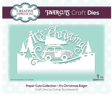 Creative Expressions- Paper Cuts Collection- It's Christmas Edger Craft Die