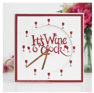 Creative Expressions- Paper Cuts Collection - Wine O'Clock Edger