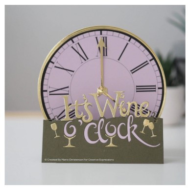 Creative Expressions- Paper Cuts Collection - Wine O'Clock Edger
