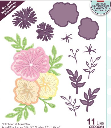 Creative Expressions- Sue Wilson- Layered Flowers Collection- Posy Craft Die