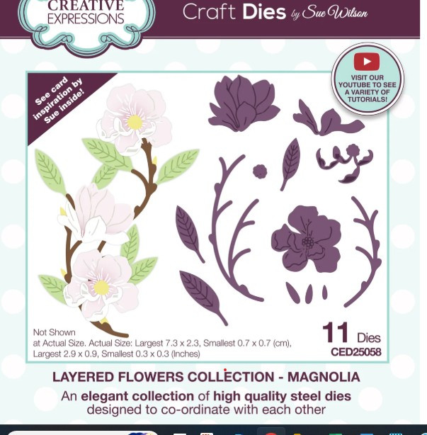 Creative Expressions- Sue Wilson- Layered Flowers Collection- Magnolia Craft Die